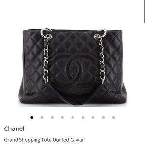 Chanel Grand Shopping Tote Quilted Caviar
